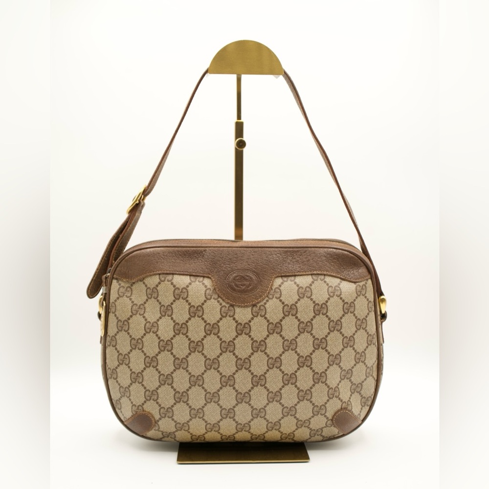 Vintage Gucci Coated Canvas Shoulder Bag